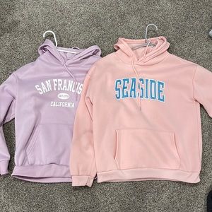Two shein sweatshirts both medium! No peeling or stains